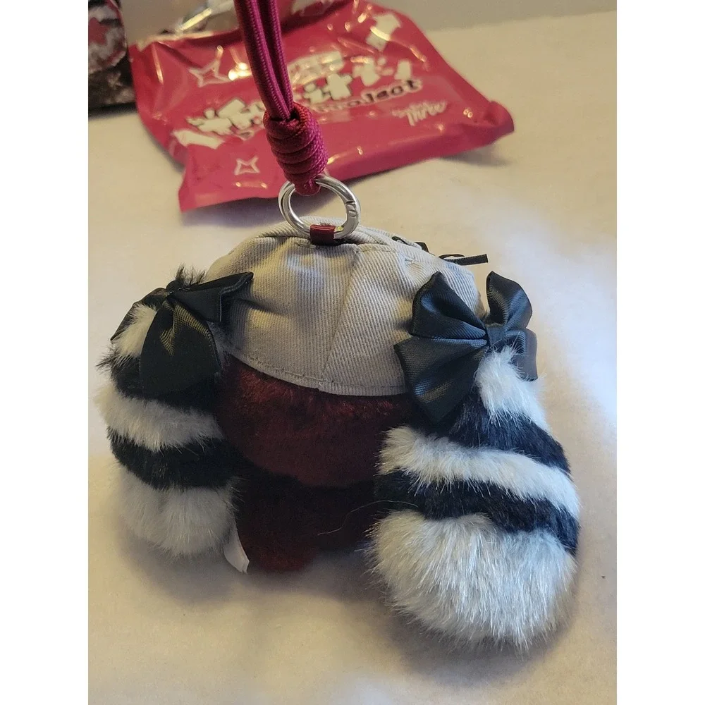 New BB3 Rebel Project Rad Rip Blind Box Confirmed Burgundy Red Plush Raccoon ear